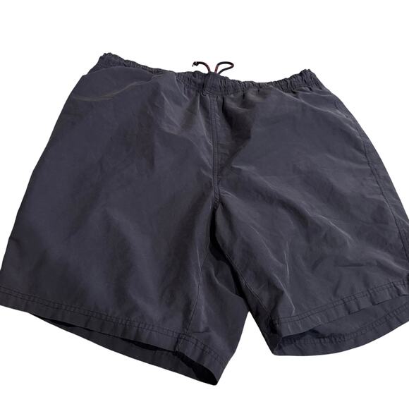 VINTAGE Eddie Bauer Sport Shorts Trunks Athletic Mens XL Blue Nylon Cotton - Picture 1 of 5